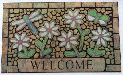 FLOCKING DOOR MAT